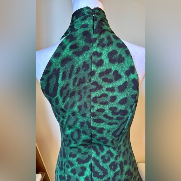 RACHEL Rachel Roy Green Black Halter Midi Dress-Size M - Picture 4 of 10